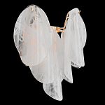 Бра из полупрозрачных овальных лепестков из стекла с металлическим основанием золотого цвета Nazaire Glass Lighting варинант исполнения - 1 | Loft Concept в Саратове