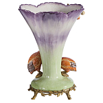 Ваза с цесарками из фарфора с бронзовыми элементами Garden of Eden варинант исполнения - 2 | Loft Concept в Саратове