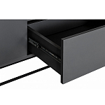 ТВ-тумба цвета графит с  2-мя дверцами и ящиком Strict Lines варинант исполнения - 4 | Loft Concept в Саратове