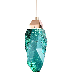 Подвесной светильник Soar Hanging Lamp Brass Emerald Изумрудный варинант исполнения - 1 | Loft Concept в Саратове