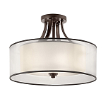 Потолочный светильник с двойным цилиндрическим плафоном из белого стекла и прозрачной органзы Kichler варинант исполнения - 17 | Loft Concept в Саратове