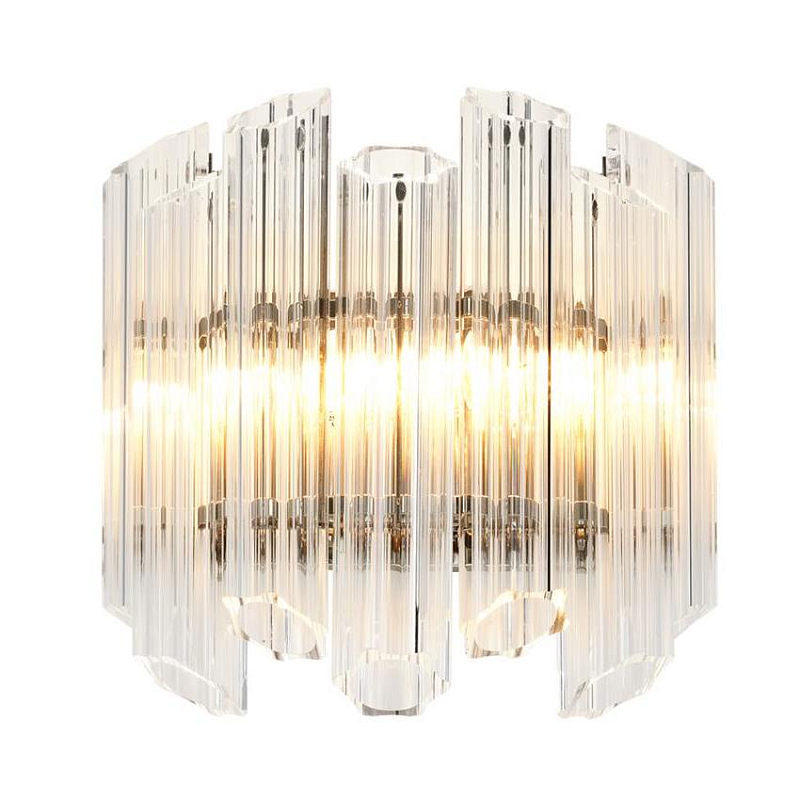 Бра Wall Lamp Vittoria Clear Никель Прозрачное Стекло Бра Wall Lamp Vittoria Clear Никель Прозрачное Стекло в Саратове | Loft Concept