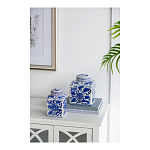 Ваза с крышкой в китайском стиле Oriental Blue & White Ornament Vases варинант исполнения - 4 | Loft Concept в Саратове