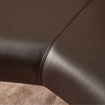 Кушетка с деревянным каркасом и сиденьем из коричневой натуральной кожи Moon Walnut Furniture варинант исполнения - 2 | Loft Concept в Саратове