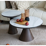 Столик журнальный круглый на конусовидном металлическом основании Sustainability варинант исполнения - 2 | Loft Concept в Саратове