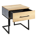 Тумба прикроватная с ящиком в стиле лофт Urban Style Space 2 варинант исполнения - 4 | Loft Concept в Саратове