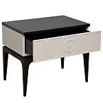 Тумбочка прикроватная с ящиком черно-серого цвета Noble Nightstand варинант исполнения - 2 | Loft Concept в Саратове