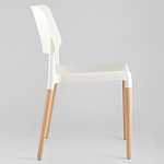 Пластиковый стул на ножках из массива бука Ferret White 4 шт варинант исполнения - 4 | Loft Concept в Саратове