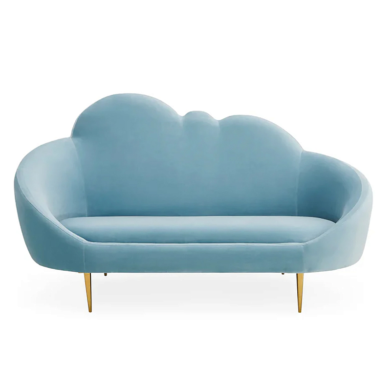 Уникальный детский диван Soft Cloud двухместный Голубой Золотой Уникальный детский диван Soft Cloud двухместный Голубой Золотой в Саратове | Loft Concept