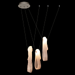 Подвесной светильник белого цвета с 3-мя изогнутыми плафонами Flow Loop варинант исполнения - 3 | Loft Concept в Саратове