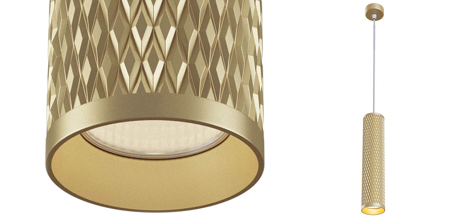 Подвесной светильник Trumpet tube gold rhombus Подвесной светильник Trumpet tube gold rhombus - Loft-Concept в Саратове