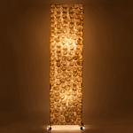 Торшер из перламутра на металлическом каркасе Indonesian Tower 3 варинант исполнения - 4 | Loft Concept в Саратове