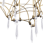 Потолочный светильник с тонкой металлической конструкцией цвета золото Quasar варинант исполнения - 4 | Loft Concept в Саратове