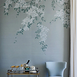 Обои ручная роспись Jasmine Standard colourway on Wood Ash slub silk варинант исполнения - 2 | Loft Concept в Саратове