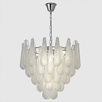 Люстра с подвесками из рифленного стекла в форме капель Textured Glass Chandelier варинант исполнения - 1 | Loft Concept в Саратове