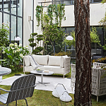 Диван садовый с плетеными ремешками и спинкой  Kleo варинант исполнения - 8 | Loft Concept в Саратове