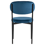 Стул с круглым сиденьем на металлическом основании ALFIE CHAIR Blue варинант исполнения - 3 | Loft Concept в Саратове