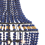 Люстра каплевидной формы декорированная синими и золотыми бусинами Blue Beads варинант исполнения - 1 | Loft Concept в Саратове