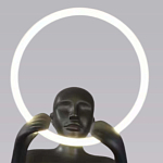 Торшер черная статуэтка Statue In The Clouds Floor Lamp варинант исполнения - 3 | Loft Concept в Саратове