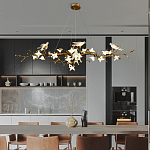 Люстра в виде золотой ветки с цветами и птичками Marvelous Garden варинант исполнения - 6 | Loft Concept в Саратове