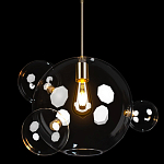 Подвесной светильник со стеклянными плафоном в виде шара и золотыми деталями & Coombes варинант исполнения - 3 | Loft Concept в Саратове