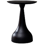 Приставной круглый столик из массива акации Veras Black Side Table варинант исполнения - 1 | Loft Concept в Саратове
