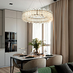 Круглая люстра с декором из рельефного стекла Cassian Relief Glass Chandelier 80 варинант исполнения - 3 | Loft Concept в Саратове