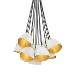 Люстра с 15-ю белыми  плафонами с золотой внутренней поверхностью Hinkley варинант исполнения - 1 | Loft Concept в Саратове