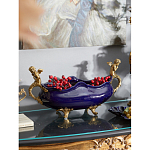 Чаша темно-синяя фарфоровая с бронзовыми ручками в виде ангелов Eden Garden варинант исполнения - 3 | Loft Concept в Саратове
