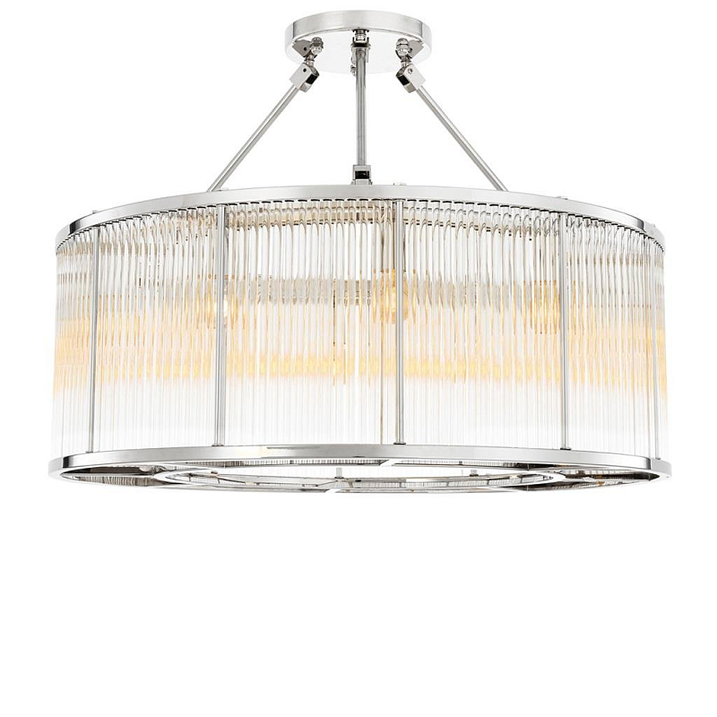 Потолочный светильник Ceiling Lamp Bernardi Nickel Никель Прозрачное Стекло Потолочный светильник Ceiling Lamp Bernardi Nickel Никель Прозрачное Стекло в Саратове | Loft Concept
