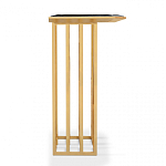 Консоль с чёрной столешницей и золотым фигурным основанием Cosmo варинант исполнения - 3 | Loft Concept в Саратове