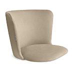 Барный стул со спинкой на 4-х коричневых ножках Бежевый Велюр Ava Charm варинант исполнения - 2 | Loft Concept в Саратове