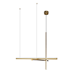 Люстра с 3-мя  пересекающимися цилиндрическими плафонами на тонких тросах Trumpet tube варинант исполнения - 6 | Loft Concept в Саратове