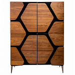 Высокий комод с узором из шпона на фасаде Sahara варинант исполнения - 1 | Loft Concept в Саратове