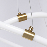 Люстра подвесная с двумя пересекающимися белыми светодиоидными кольцами Luke Lampco Tracer Lamp варинант исполнения - 6 | Loft Concept в Саратове