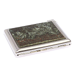 Портсигар с газовой зажигалкой из натурального камня Серафинит Stone Cigarettes Cases варинант исполнения - 5 | Loft Concept в Саратове
