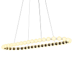 Люстра подвесная светодиодная с круглыми плафонами белого цвета PEARLS Suspension 100  варинант исполнения - 3 | Loft Concept в Саратове