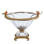 Чаша из прозрачного стекла с бронзовым рельефным ободком Eden Garden варинант исполнения - 1 | Loft Concept в Саратове