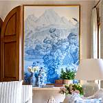 Обои ручная роспись Le Brésil Mer Bleue варинант исполнения - 3 | Loft Concept в Саратове