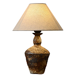 Настольная лампа с керамическим фактурным основанием и тканевым абажуром Eastern Tale варинант исполнения - 6 | Loft Concept в Саратове