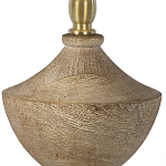 Настольная лампа деревянная с белым абажуром Wooden Table Lamp варинант исполнения - 3 | Loft Concept в Саратове