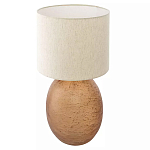 Настольная лампа с тканевым бежевым абажуром на овальном основании Beige Lampshade on Oval Base варинант исполнения - 1 | Loft Concept в Саратове