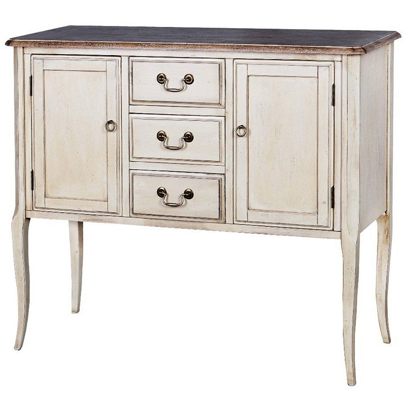 Комод в стиле прованс с ящиками и дверцами Rene Montmartre Provence Chest of Drawers Белый Дуб темный Комод в стиле прованс с ящиками и дверцами Rene Montmartre Provence Chest of Drawers Белый Дуб темный в Саратове | Loft Concept