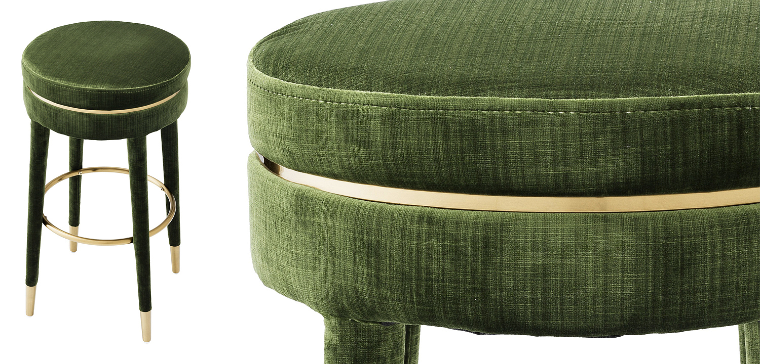 Барный стул Eichholtz Bar Stool Parisian green Барный стул Eichholtz Bar Stool Parisian green - Loft-Concept в Саратове