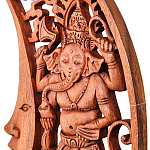 Панно из дерева Ганеша и месяц Panel With Animals варинант исполнения - 2 | Loft Concept в Саратове