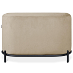 Банкетка овальная бежевый велюр на 4-х металлических ножках черного цвета SANJAY варинант исполнения - 2 | Loft Concept в Саратове