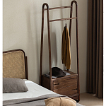 Вешалка деревянная с 2- мя ящиками Moon Walnut Furniture варинант исполнения - 11 | Loft Concept в Саратове