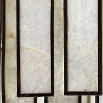 Потолочный светильник с подвесами из перламутра Unique Shine Effect варинант исполнения - 1 | Loft Concept в Саратове