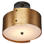 Потолочный светильник круглый светодиодный Semicircular Gold Panels старинная латунь варинант исполнения - 2 | Loft Concept в Саратове