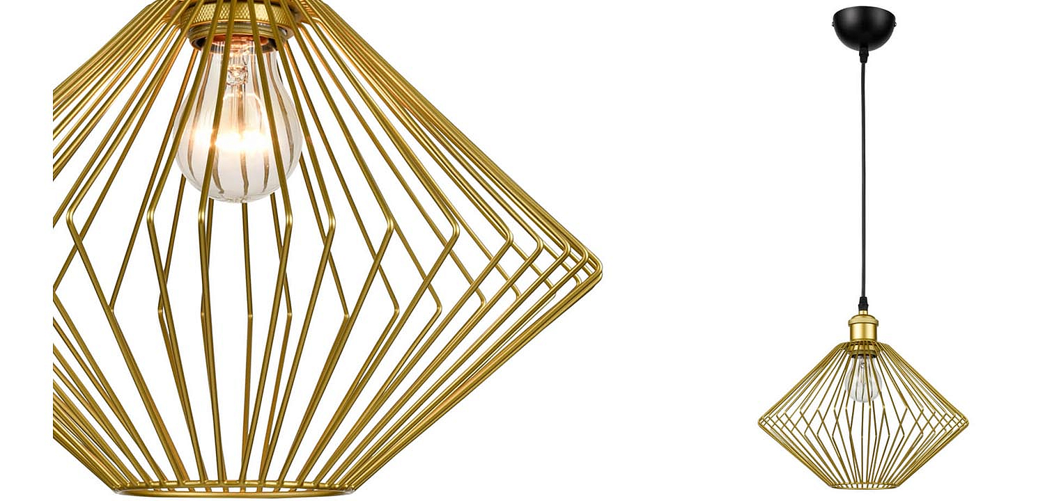 Подвесной светильник Loft Wire Cage gold Подвесной светильник Loft Wire Cage gold - Loft-Concept в Саратове